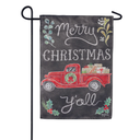 Evergreen Merry Christmas Y'all Red Truck Garden Flag, 4ct