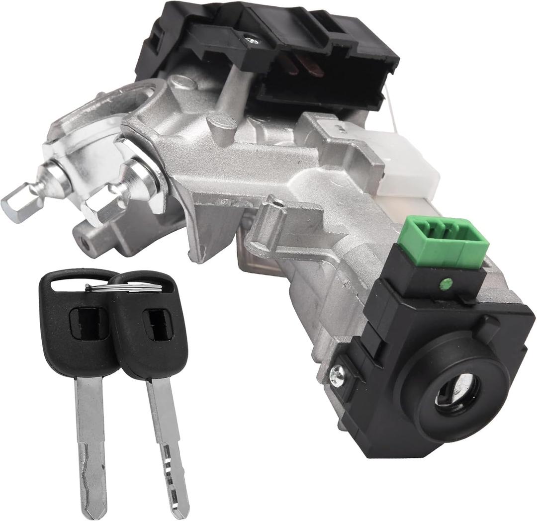 Ignition Switch Lock Cylinder Assembly Replacement by AA Ignition with Chip ID48 Keys - Compatible with 2003-2005 Honda Accord, 2005 CR-V & 2005-2008 Odyssey - Replaces 35100-SDA-A71, 06350-SAA-G30