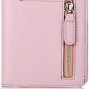 FUNTOR Small Wallets for Women, Ladies Small Compact Bifold Pocket RFID Blocking Genuine Leather Wallet for Women