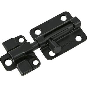 Adjustlock 4" Barrel Bolt, 2-Part Black Steel w Mounting Screws (854479)