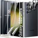 Cutebe 2in1 Pack Compatible with Galaxy S23 Uitra Screen Protector 5G (1 Pc) + Camera Lens Protector (1 Pc), Touch Sensitive, 3D Curved Tempered Glass, BubbleFree，Case Friendly, AntiScratch