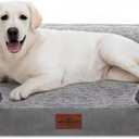 Comfort Expression Jumbo Dog Bed for Extra Large Dogs, Waterproof Orthopedic Dog Bed, Large Breed Dogs Beds, PV Washable Sofa Beds with Removable Cover & Non-Slip Bottom(Jumbo,Grey) (45.0"L x 35.0"W x 9.0"Th)