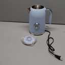 SUSTEAS Electric Kettle - 57oz Hot Tea Kettle Water Boiler with Thermometer, 1500W Fast Heating Stainless Steel Tea Pot, Cordless with LED Indicator, Auto Shut-Off & Boil Dry Protection, Blue