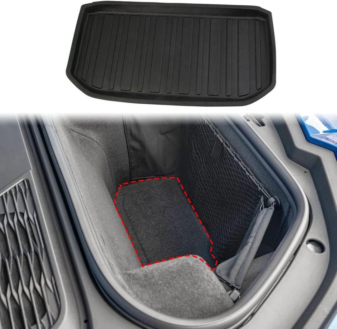 Compartimento de almacenamiento frontal para alfombrilla de carga para Chevrolet Corvette C8 2020-2025