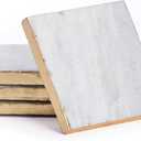 Thirstystone Square White Marble/Gold Edged Coasters (Set of 4)