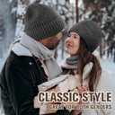 MIG4U Beanie Hat Wool Knitted Fleece Lined, Warm Soft Coral Thick Cuffed Beanie Cap, Classic Double-Layers Winter Hat (Gray)