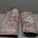 Collive Boho Kitchen Mats for Floor 2 Piece, Cushioned Anti Fatigue Mat Comfort Soft Standing Desk Carpet, Non Skid Wforaterproof Sink Rug for Home Office, Decor, 17.3"x29"+17.3"x47" (Cream/Brown)