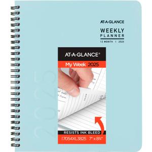 AT-A-GLANCE 2025 Planner, Weekly & Monthly, 7" x 8-3/4", Medium, Contemporary Lite, Sky Blue (7054XL3825)