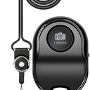 Bluetooth 5.0 Remote Shutter for iPhone & Android Camera Wireless Remote Control Selfie Button for iPad iPod Tablet, HD Selfie Clicker for Photos & Videos (Black)