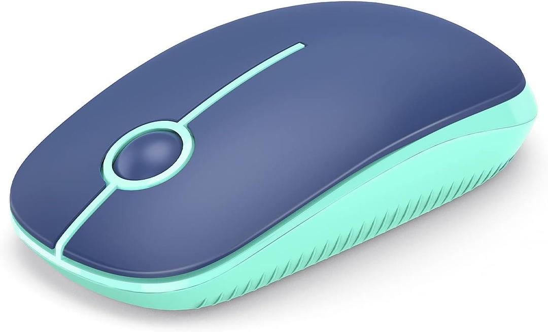 VssoPlor Wireless Mouse, 2.4G Slim Portable Computer Laptop Mouse with Nano Receiver Quiet Silent Optical Mice for Notebook, PC, Laptop, ComputerBlue and Green