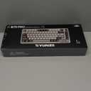 YUNZII B75 PRO Wireless Mechanical Keyboard,75% Layout with Knob,Hot Swap Gasket Custom Structure,Creamy Pre-lubed Switches,RGB Backlit,Bluetooth/Type-C/2.4G for Win/Mac(Milk Switch,Grey)