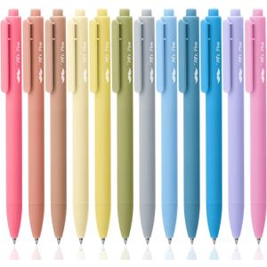Mr. Pen- Retractable Gel Pens, 12 Pack, Black Ink, Fine Point 0.5mm, Fast Dry, Smooth Writing, Cute Pens for Drawing, Writing Planner and School Supplies