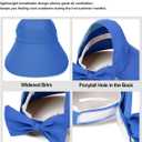Rulala Fancy Sun Hats for Womens Wide Brim Visor UV Protection Hat for Beach Summer Packable Cap (Blue)