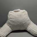 Blissful Diary Reading Pillow for Sitting in Bed, Flannel Back Pillow Bed Sitting Up for Adult & Children, Backrest Cushion for Sit Up in Couch or Floor, Dorm Essentials, Cream White