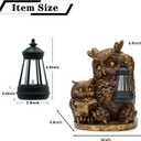 Owl Solar Powered Outdoor Garden Statue, Resin Statue with Solar Light Lantern, Decorative Lawn, Yard Outdoor Owl Decoration. Unique Home Decoration, Gifts for Women Mom,on Mother's Day