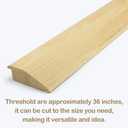 Kigley Solid Red Oak Interior Threshold Wood Oak Threshold Transition Overlap Threshold Doorways Reducer Threshold(36 x 4.13 x 1.25 Inches)