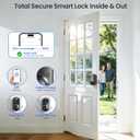 Veise VE018 Smart Knob Handle Lock - Fingerprint, App Control, Keyless Entry for Front Door and Bedroom, Electronic Digital Keypad, Auto Lock, Remote Access Sharing, IP55 Weatherproof, Matte Black