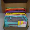 8 Packs Large Toy Storage Bags with Labels, Reusable Clear PVC Board Game Storage, Travel Waterproof Toy Organizer Bags with Name Tag and Manual Pocket for Building Blocks, Puzzle, Kids Books