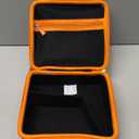 Hard Travel Case for KMM Handheld Car Vacuum Cleaner, Portable Auto Vacuum Cleaner Accessories Storage Bag Carrying EVA Case for KMM LT-117 9000Pa Air Duster (Black-Orange)