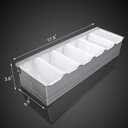 New Star Foodservice 48049 Stainless Steel Condiment Dispenser with 6 Compartments (NO ICE TRAY INCLUDED)