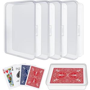 4 Pcs Blank Playing Card Case, Plastic Playing Game Cards Storage Box Holder for Business Cards