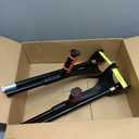 Geiserailie 2 Pcs Forearm Crutches for Adults, Folding Forearm Crutches Lightweight and Adjustable with Rubber Grips for Comfortable Grip, Aluminum Cane with Cuffs for Walking, Black