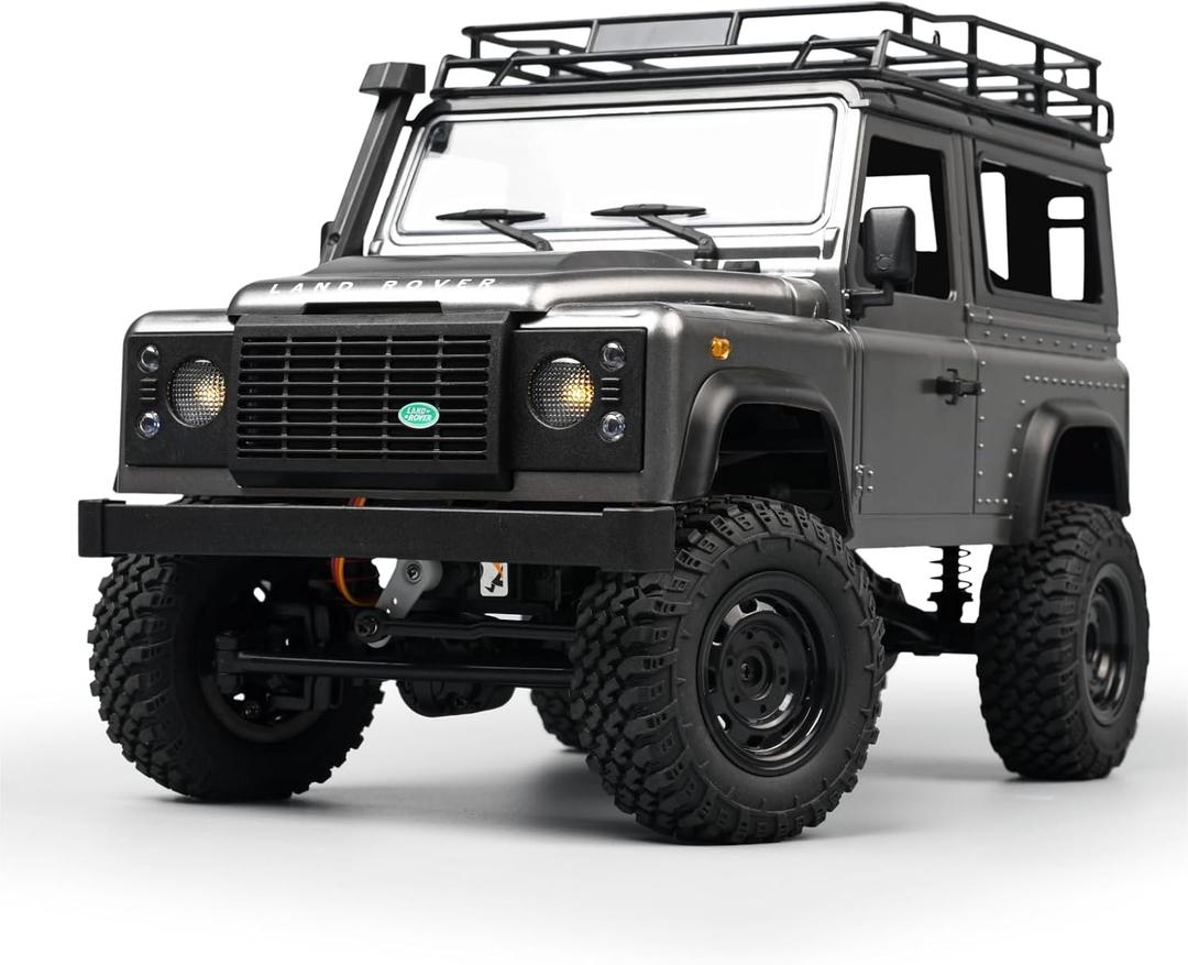MN-99S RC Car, 1:12 Scale RC Rock Crawler, 4WD Off-Road RC Truck RTR, 2.4G Remote RC Land Rover Vehicle Models for Adults Hobby Gifts (Gray)
