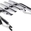 ECOTRIC Stealth Detachable Luggage Rack Compatible with 2009-2024 Harley Davidson Touring Models Street Glide Road Glide Road King Electra Glide FLHR FLTR Chrome