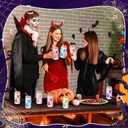 12 Pcs Halloween Glass Cups Gifts 16 oz Color Changing Ghosts Glass Tumblers with Lids Straws Brushes Funny Cute Ghosts Bat Iced Coffee Cups for Beer Soda Halloween Party Gift Supplies