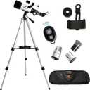 Gskyer Telescope, 70mm Aperture 400mm AZ Mount Astronomical Refracting Telescope for Kids Beginners - Travel Telescope with Carry Bag, Phone Adapter and Wireless Remote