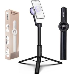 KraftGeek Magnetic Tripod for iPhone, 64” Selfie Stick for iPhone Magsafe, Phone Tripod Stand with Remote for Cell Phone Video Recording Travel