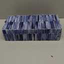 Handicrafts Home Large Decorative Storage Box 12x6 Coffee Table Organizer Box, Modern Home Dcor Accent, Keepsake Memory Box, Jewelry Storage Box, Boho Decorative Box with Lid for Shelf, Mantle Decor (IVORY-OCEAN)