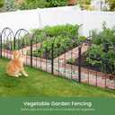Youpehom Black Garden Fences Animal Barrier, 12.55"*16.48" Garden Border Fencing, Rustproof Metal No Dig Fence for Dogs, Outdoor Fence, Dog Fencing for Patio, Flower Bed, Farm (Medium 10 pcs)