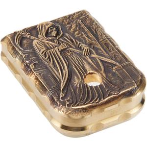 NDZ Performance 3D Engraved Brass Magazine Floor Plate for Glock Gen 1-5 Models 17 19 26 45  Weighted CNC Base Pad  Fits 9MM and .40, Standard and Extra Thick Sizes - Made in The USA