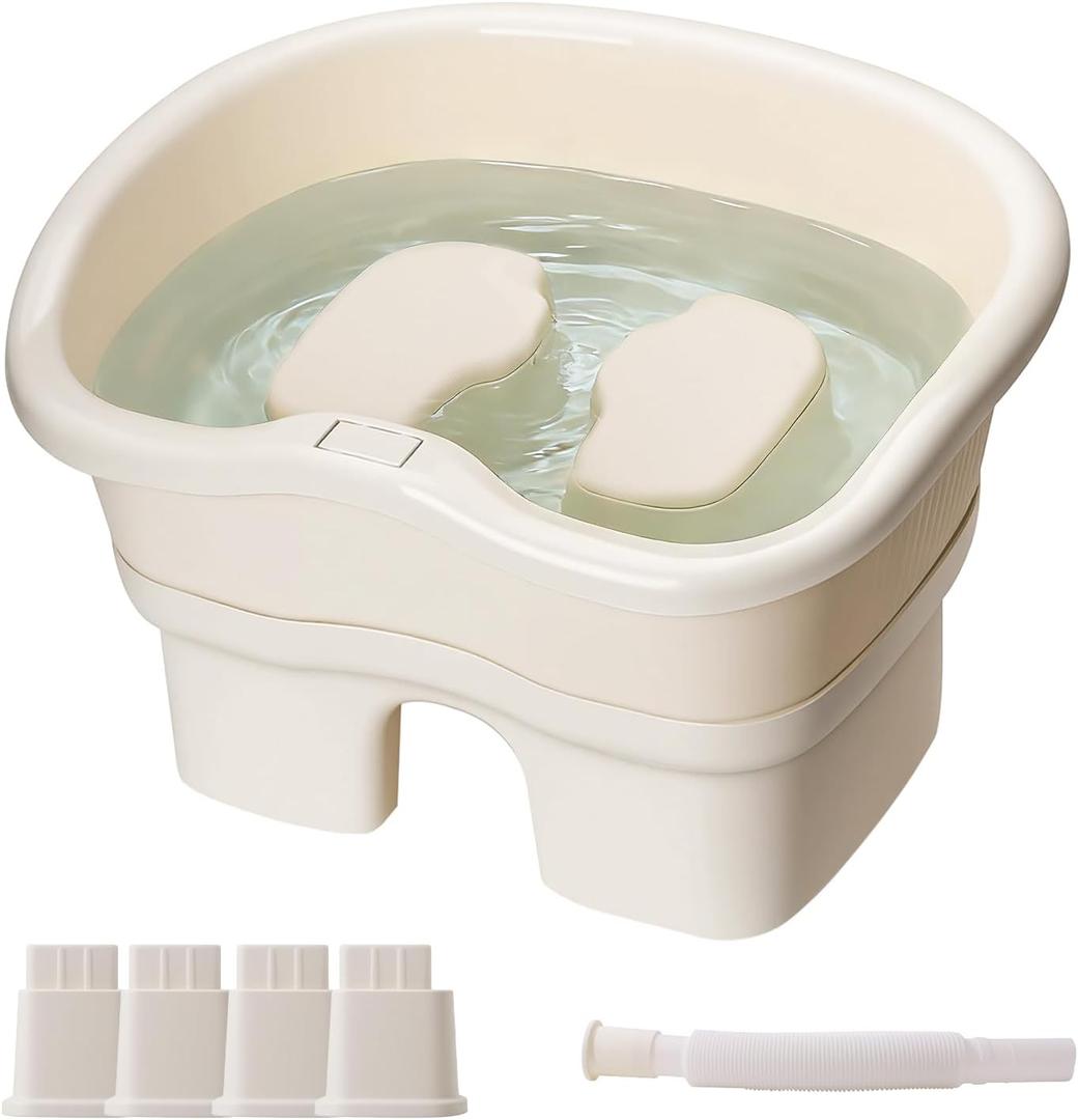 Sitz Bath Tub for Hemorrhoids,Sits Bath Kit for Women & Men,Wider Seat,Deeper Bowl,Adjustable Height,Anti Slip with Drain Tube