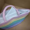 OrganiHaus Pastel Rainbow Nursery Storage Basket, Cotton Rope Toy & Diaper Caddy Organizer with Handles, Baby Diaper Organizer, Foldable Design, Machine Washable, Ideal for Baby Room & Laundry