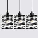 Pendant Lights 3 Pack Kitchen Lights with Bubble Seeded Glass Island Lights Black Hanging Light for Kitchen, Dining Room, Bathroom, Entryway, Restaurant