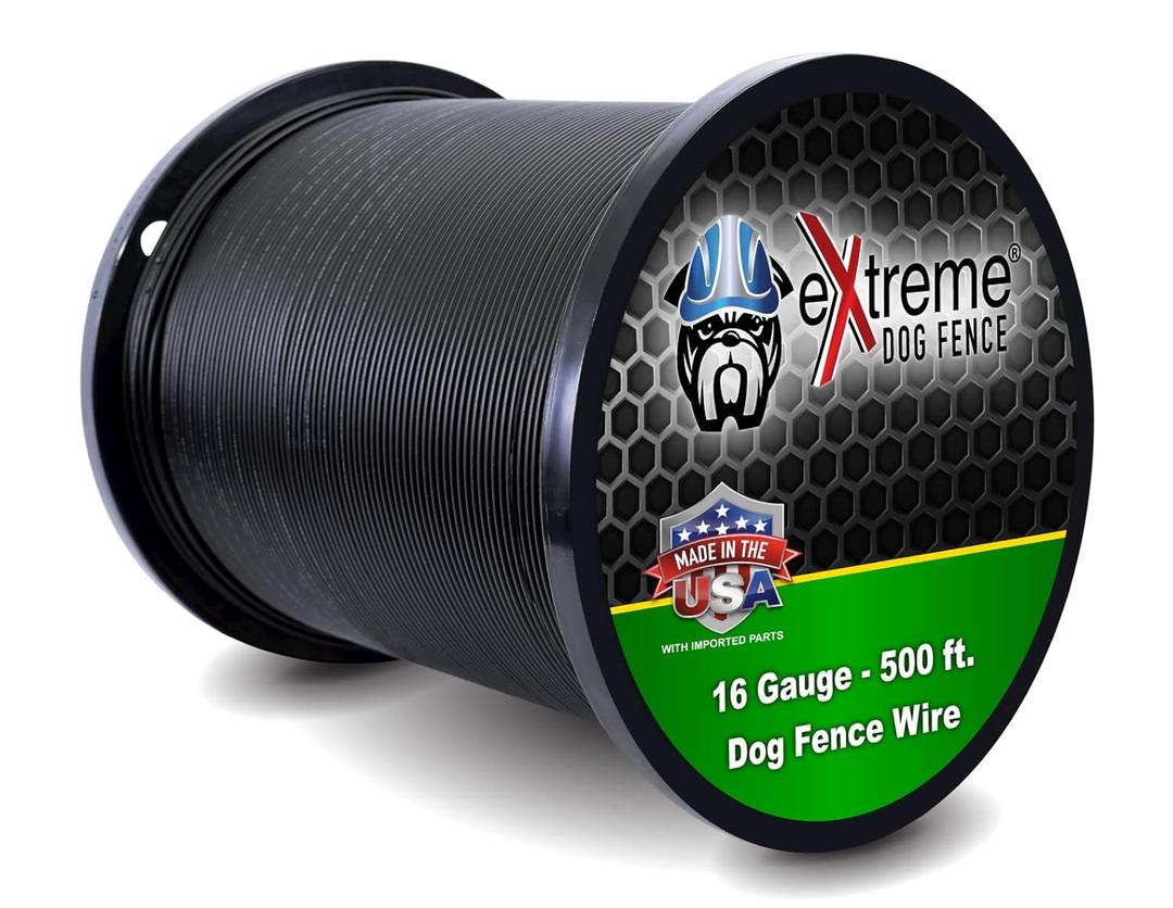 Professional Grade Heavy Duty Solid Core Electric Dog Fence Wire - Compatible with All Wired Electric Pet Fence Systems - 500 Feet