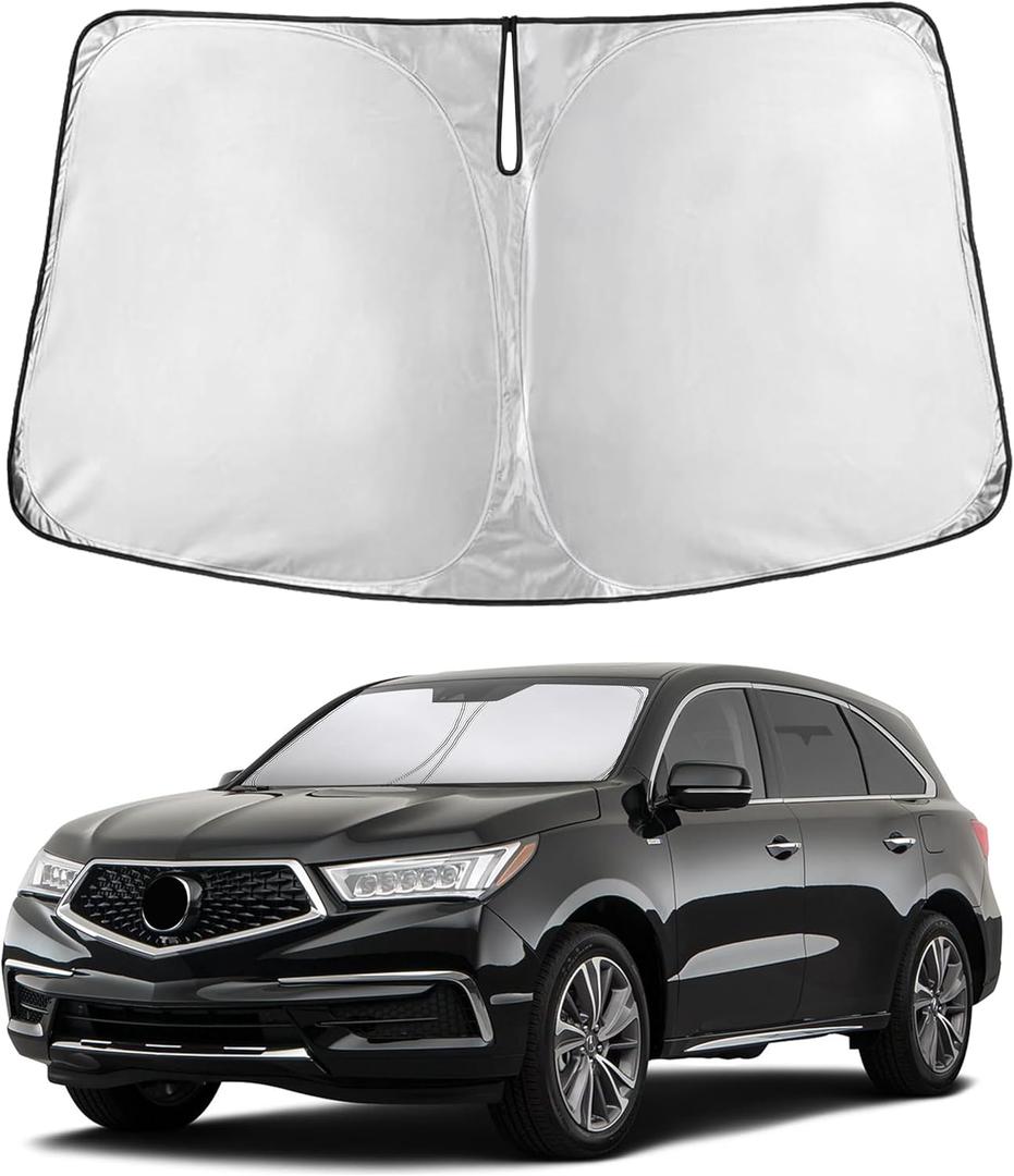 EcoNour Windshield Sunshade Compatible for Acura MDX 2014-2018 2019 2020, Sun Visor for Front Windshield & Window Sun Shade Cover, UV Heat Blocker & Protector, Car Accessories