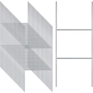 Gtongoko 25 Pack H Frame Yard Sign Stakes Metal, 16.5" x 7" Heavy Duty 9 Gauge Yard Sign Stands for Advertising Board, H Stakes for Custom Garage Sale Sign