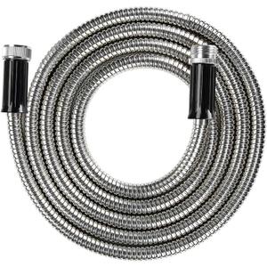 Metal Short Garden Hose 15ft Connectors, Drainage Hose for Dehumidifier Small Water Hose Extension High Pressure Bib Reel Extender, Drinking Water Hose for RV Outdoor