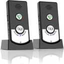 Intercoms Wireless for Home, Long Range Wireless Intercom System for Room to Room Communication, 2 Way Voice Intercom for Elderly, Seniors, and Kids (Black)