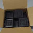 4 Pack Bed Risers 4 inch Heavy Duty Furniture Risers Table Risers Support up to 1100 Lbs, Square Couch Risers Heavy Duty for Bed Frame, Sofa, Bed, Table, Chair, Couch (Black)