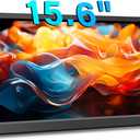 15.6 inch Portable Small TV - Kitchen TV with ATSC Tuner/HDMI/USB/AV, Rechargeable Battery Operated - Perfect for Camping and RV Trips