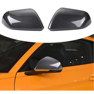 RTTCZ Rearview Mirror Cover Trim Kit Decoration Compatible with Ford Mustang 2015 2016 2017 2018 2019 2020 2021 2022 2023 2024(Carbon Fiber Grain)