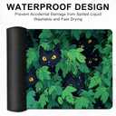 Desk Pad, Cute Black Cats Hidden in Bushes Large Gaming Mouse Pad,Desk Mat for Keyboard and Mouse with Stitched Edges and Non-Slip Rubber Base for Work Game Office Home 31.5x11.8in (Colour14)