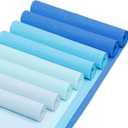 Whaline 8 Rolls Blue Crepe Paper Streamers 25 x 250cm 4 Gradient Blue Colors Party Decorative Craft Streamers Roll for Graduation Party Supplies Backdrop DIY Gift Wrapping Room Wall Decor