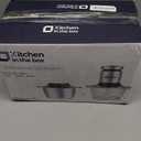 Kitchen in the box Food Processor, Electric Meat Grinder & Food Chopper with 400W Powerful Veggie Chopper-2 Bowls8 Cup+8 Cup & 2 Bi-Level Blades for Meat/Fish/Vegetable/Baby FoodBlack Button