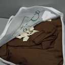 BDEAR 3 Pieces Cocoa Brown Vintage Duvet Cover Set Queen Size 90''Wx90''L for Spring and Summer, Pinstriped Textured Duvet Cover with Zipper Closure and 2 Pillowcases, Light Weight and Ultra Soft