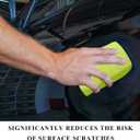 Yourkar 2 PCS Car Wash Applicator, Rectangular Microfiber Applicator Cleaning Pads for Wax Polishing, Soft Premium Microfiber Sponge for Vehicle Washing, Universal Car Accessories (Yellow)